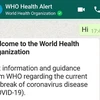 Ứng dụng WhatsApp WHO Health Alert truy vấn thông tin chính thức về COVID-19 qua tổng đài +41798931892 do WHO quản lý. (Ảnh: Đình Lượng/TTXVN) 