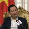  Đại sứ Việt Nam tại Ai Cập Trần Thành Công trả lời phỏng vấn TTXVN. (Ảnh: Việt Khoa/ PV TTXVN tại Cairo) 