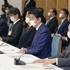 Thủ tướng Nhật Bản Shinzo Abe tại cuộc họp ở Tokyo, ngày 22/4/2020. (Nguồn: Kyodo/TTXVN) 