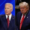 Tổng thống Mỹ Donald Trump (phải) và cựu Phó Tổng thống Mỹ Joe Biden (trái). (Nguồn: AFP/TTXVN) 