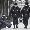 Cảnh sát Nga tuần tra. (Nguồn: AFP/TTXVN) 