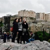 Khách du lịch tại Athens, Hy Lạp. (Nguồn: AFP/TTXVN) 