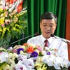 Ông Mai Văn Quyết tái cử chức danh Bí thư Huyện uỷ huyện Hải Hậu nhiệm kỳ 2020-2025. (Ảnh: Công Luật/TTXVN) 