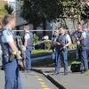 Cảnh sát phong tỏa hiện trường vụ xả súng ở thành phố Auckland, New Zealand ngày 19/6/2020. (Nguồn: NZ Herald/TTXVN) 