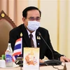 Thủ tướng Thái Lan Prayut Chan-o-cha phát biểu trong cuộc họp nội các tại Bangkok ngày 3/4/2020. (Nguồn: AFP/TTXVN) 