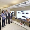 Mẫu TV của hãng LG được giới thiệu tại hội chợ ở Seoul, Hàn Quốc, ngày 11/4/2019. (Nguồn: Yonhap/TTXVN) 