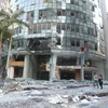 Các tòa nhà bị phá hủy sau vụ nổ kinh hoàng tại Beirut, Liban, ngày 4/8/2020. (Nguồn: THX/TTXVN)