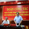 Trưởng Ban Tổ chức Trung ương Phạm Minh Chính phát biểu tại buổi làm việc. (Ảnh: Đỗ Trưởng/TTXVN) 