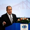 Ngoại trưởng Nga Sergei Lavrov trong bài phát biểu trước các sinh viên Học viện quốc gia về Quan hệ quốc tế Moskva (MGIMO) ở Moskva ngày 1/9/2020. (Nguồn: AFP/TTXVN) 