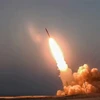 Tên lửa Ghassem Soleimani do Iran chế tạo được phóng thử từ một địa điểm bí mật. (Nguồn: AFP/TTXVN) 