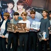 Các thành viên nhóm nhạc BTS tham dự một sự kiện ở Seoul, Hàn Quốc, ngày 15/9/2020. (Nguồn: YONHAP/TTXVN) 