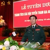Thượng tướng Phan Văn Giang, Tổng Tham mưu trưởng, Thứ trưởng Bộ Quốc phòng, tuyên dương các đội tham dự Army Games 2020. (Ảnh: Dương Giang/TTXVN) 