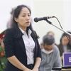 Bị cáo Lê Thị Vân Anh (sinh năm 1984) khai báo tại tòa. (Ảnh: Doãn Tấn/TTXVN) 