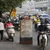 Ùn tắc trên một tuyến phố ở Hà Nội. (Ảnh: Minh Hiếu/Vietnam+) 