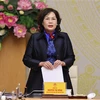 Thống đốc Ngân hàng Nhà nước Việt Nam Nguyễn Thị Hồng. (Ảnh: Thống Nhất/TTXVN) 