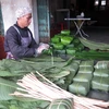 [Photo] Làng nghề bánh chưng Bờ Đậu ở Thái Nguyên sôi động vào vụ Tết