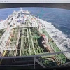 Tàu chở dầu MT Hankuk Chemi của Hàn Quốc được áp giải tới khu cảng ở Bandar Abbas ở miền Nam Iran sau khi bị bắt giữ với cáo buộc gây ô nhiễm, ngày 4/1/2021. (Nguồn: Yonhap/TTXVN) 