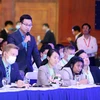 Quang cảnh một buổi đối thoại của Thủ tướng Nguyễn Xuân Phúc với thanh niên khởi nghiệp. (Ảnh: TechFest) 