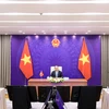 Hình ảnh Thủ tướng hội đàm trực tuyến với Lãnh đạo Lào và Campuchia