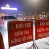 Khu vực kiểm tra nồng độ cồn, ma túy tại cao tốc Pháp Vân-Cầu Giẽ. (Ảnh: Doãn Tấn/TTXVN) 