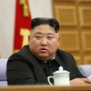 Nhà lãnh đạo Triều Tiên Kim Jong-un phát biểu tại Hội nghị toàn thể lần thứ 2 Ban Chấp hành Trung ương đảng Lao động Triều Tiên ở Bình Nhưỡng, ngày 9/2/2021. (Nguồn: YONHAP/TTXVN) 