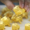 Vàng được bày bán tại sở giao dịch vàng ở Seoul, Hàn Quốc, ngày 19/2/2021. (Nguồn: Yonhap/TTXVN) 