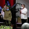 Bí thư Thứ nhất Đảng Cộng sản Cuba (PCC), Đại tướng Raúl Castro Ruz (thứ 2, trái, hàng trước) tại phiên khai mạc Đại hội Đảng Cộng sản Cuba ở La Habana, ngày 16/4/2021. (Nguồn: AFP/TTXVN)