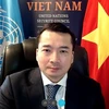Đại sứ Phạm Hải Anh phát biểu tại một phiên họp của Hội đồng Bảo an. (Ảnh: Khắc Hiếu/TTXVN) 