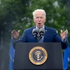 Tổng thống Mỹ Joe Biden phát biểu tại thành phố Duluth, bang Georgia, ngày 29/4/2021. (Nguồn: AFP/TTXVN) 