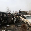 Hiện trường vụ nổ bom ở Kabul, Afghanistan. (Nguồn: THX/TTXVN) 
