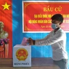 Tổ chức bầu cử sớm tại 17 khu vực vùng sâu, vùng xa tỉnh Quảng Bình. (Ảnh: Đức Thọ/TTXVN) 
