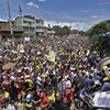 Biểu tình phản đối đề xuất cải cách thuế tại Cali, Colombia, ngày 1/5/2021. (Nguồn: AFP/TTXVN) 