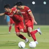 Hình ảnh đội tuyển Việt Nam chuẩn bị cho trận đấu với Indonesia