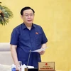 Chủ tịch Quốc hội Vương Đình Huệ phát biểu khai mạc Phiên họp thứ 57 của Ủy ban Thường vụ Quốc hội. (Ảnh: Doãn Tấn/TTXVN) 