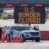Cửa khẩu biên giới Canada-Mỹ tại Lansdowne, Ontario (Canada) đóng cửa đối với hoạt động đi lại không thiết yếu do dịch COVID-19, ngày 22/3/2020. (Nguồn: AFP/TTXVN) 