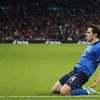 Niềm vui của tiền vệ Italy Federico Chiesa khi ghi bàn thắng vào lưới đội Tây Ban Nha trong trận đấu ở bán kết EURO 2020 trên sân Wembley, London (Anh) ngày 6/7/2021. (Nguồn: AFP/TTXVN) 