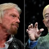 Hai tỷ phú Richard Branson và Jeff Bezos. (Nguồn: AFP/Getty Images) 