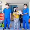 BN14121, sinh năm 2019, ở Phú Yên được xuất viện. (Ảnh: TTXVN phát) 
