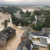 Cảnh ngập lụt do mưa lũ tại Cologne, Đức ngày 16/7/2021. (Nguồn: AFP/TTXVN) 