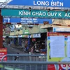 Hình ảnh Hà Nội phong tỏa, cách ly y tế chợ đầu mối Long Biên