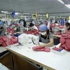 Sản xuất sản phẩm may mặc tại Công ty Cổ phần may Tiên Hưng, huyện Tiên Lữ, tỉnh Hưng Yên. (Ảnh: Phạm Kiên/TTXVN) 