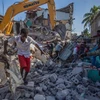 Nhà cửa bị phá hủy sau trận động đất tại Les Cayes, Haiti, ngày 15/8/2021. (Ảnh: THX/TTXVN) 
