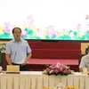 Phó Thủ tướng Chính phủ Lê Văn Thành phát biểu tại buổi làm việc. (Ảnh: Bùi Giang/TTXVN) 