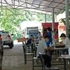 Một chốt kiểm soát dịch ở Lâm Đồng. (Ảnh: Nguyễn Dũng/TTXVN) 