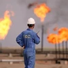 Công nhân làm việc tại một cơ sở khai thác dầu của Iran trên đảo Khark. (Ảnh: IRNA/TTXVN) 
