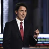 Thủ tướng Justin Trudeau phát biểu tại Quebec, Canada. (Ảnh: AFP/TTXVN) 