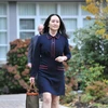 Giám đốc Tài chính của Tập đoàn viễn thông Trung Quốc Huawei, bà Mạnh Vãn Châu, tới Tòa án tối cao Columbia ở Vancouver, Canada ngày 27/10/2020. (Ảnh: AFP/TTXVN) 