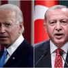 Tổng thống Mỹ Joe Biden và Người đồng cấp Thổ Nhĩ Kỳ Recep Tayyip Erdogan. (Nguồn: AFP) 