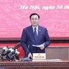 Chủ tịch Quốc hội Vương Đình Huệ phát biểu tại hội nghị. (Ảnh: Doãn Tấn/TTXVN) 