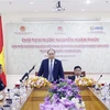 Chủ tịch nước Nguyễn Xuân Phúc phát biểu tại buổi gặp mặt. (Ảnh: Thống Nhất/TTXVN) 